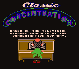 Classic Concentration screenshot 3 for NES